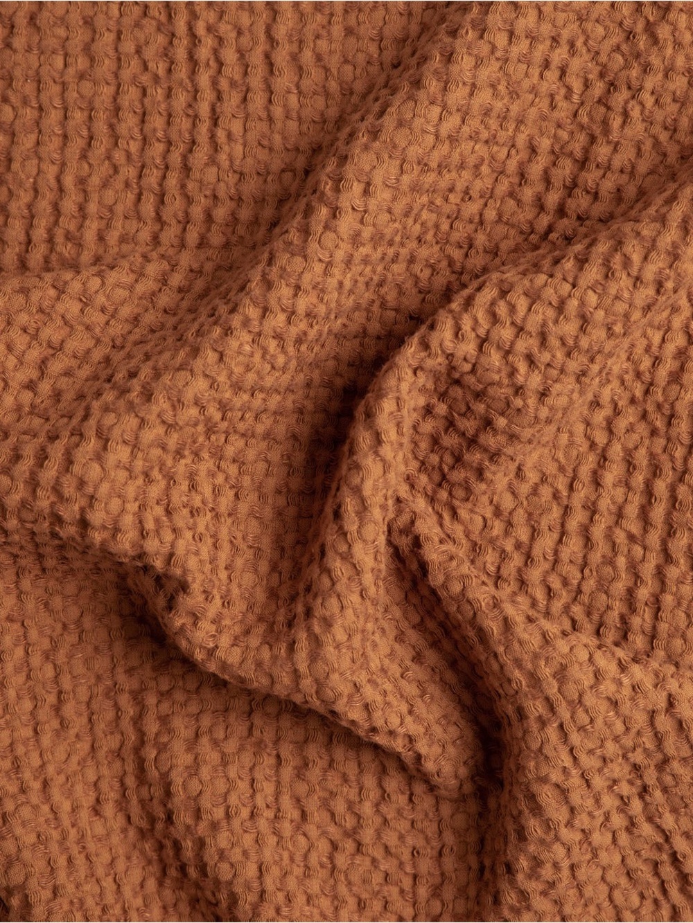 Women's Waffle Robe in Cinnamon with Hooded Collar. L/XL RUNS BIG - Picture 2 of 8